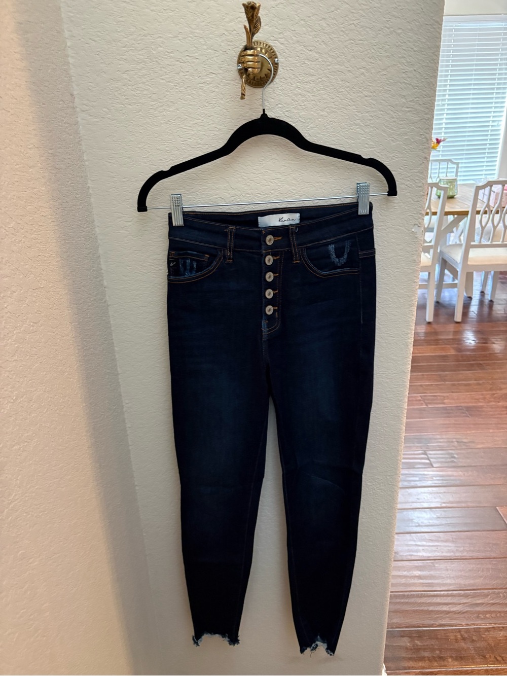 KanCan Dark Blue High-Rise Button-Fly Skinny Jeans - Picture 4 of 8